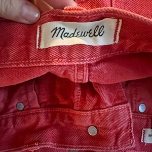 Madewell Red Denim Jacket
